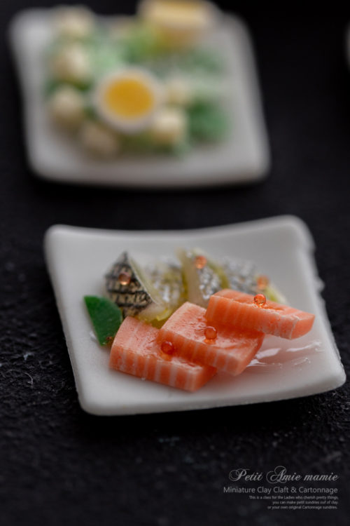 ミニチュア粘土のクリスマスディナー