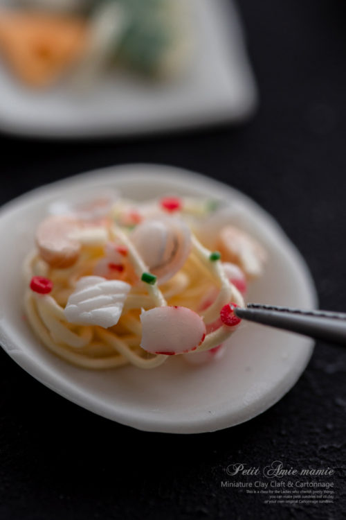 ミニチュア粘土のクリスマスディナー