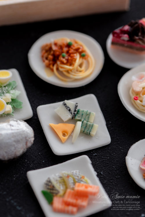 ミニチュア粘土のクリスマスディナー