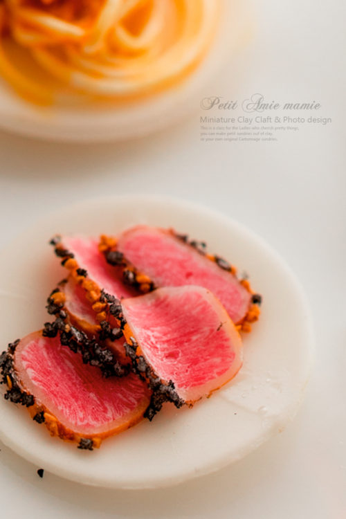 ミニチュア粘土のクリスマスディナー