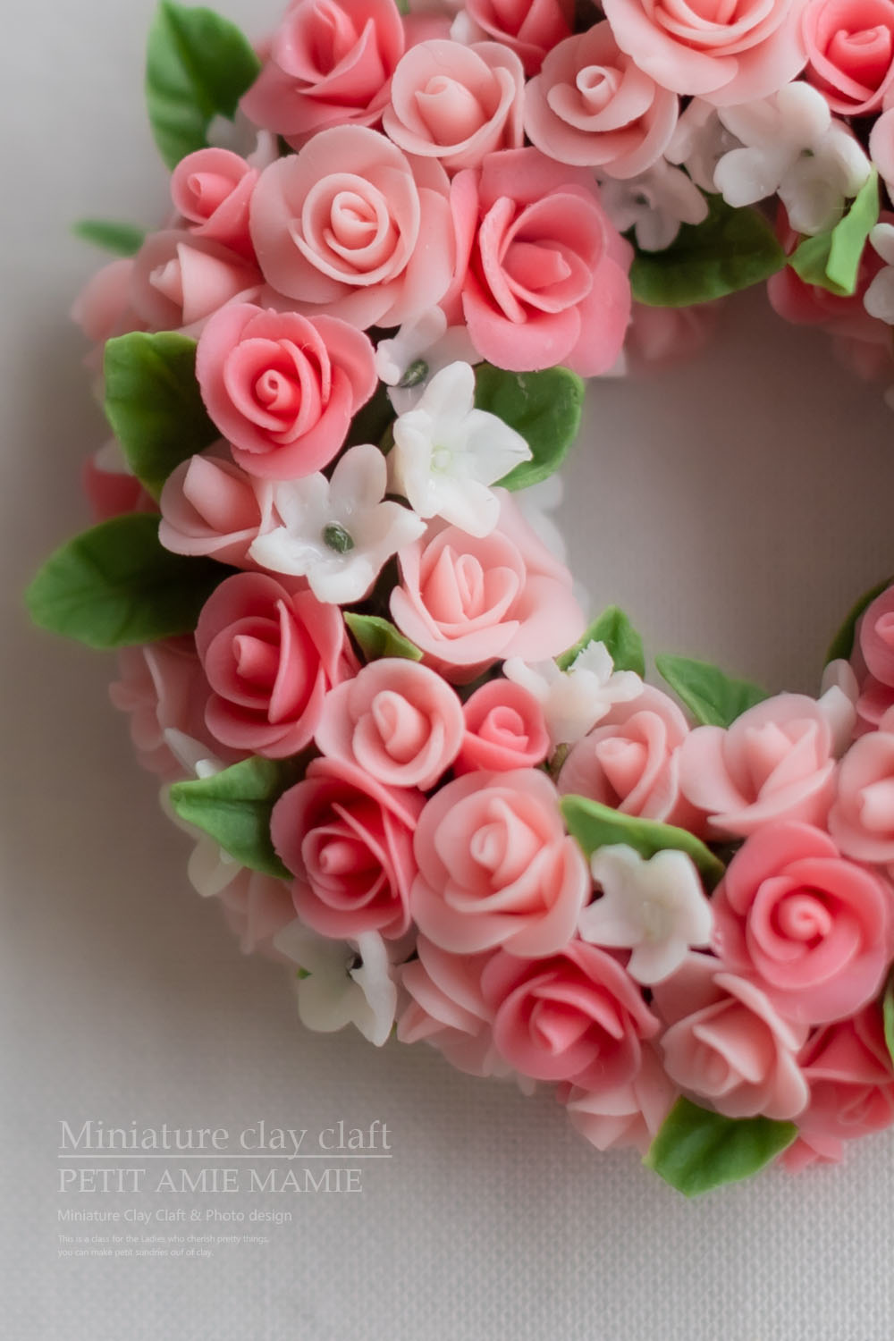 ミニチュアクレイクラフト　お花の額