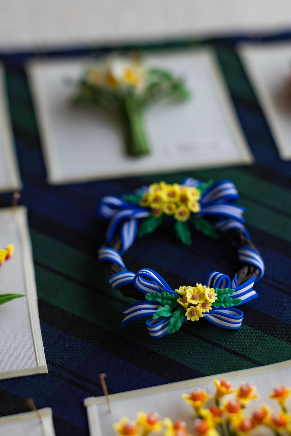 ミニチュアクレイクラフト　お花の額